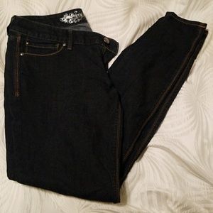 Express slim fit,.low rise dark denim jeans